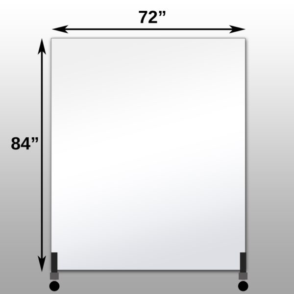 Mirrorlite® Vertical Free Standing Glassless Mirror 72" x 84" x 1.25"