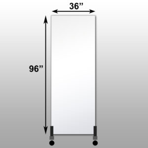 Mirrorlite® Vertical Free Standing Glassless Mirror 36" x 96" x 1.25"