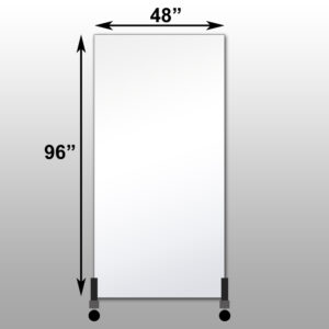 Mirrorlite® Vertical Free Standing Glassless Mirror 48" x 96" x 1.25"