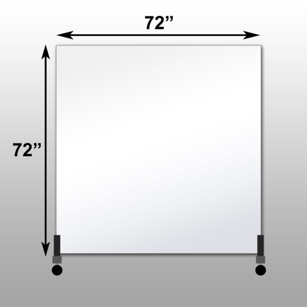 Mirrorlite® Vertical Free Standing Glassless Mirror 72" x 72" x 1.25"