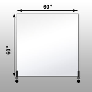 Mirrorlite® Vertical Free Standing Glassless Mirror 60" x 60" x 1.25"