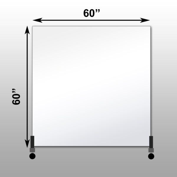 Mirrorlite® Vertical Free Standing Glassless Mirror 60" x 60" x 1.25"
