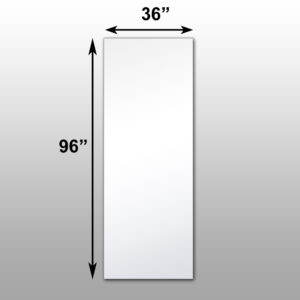 Mirrorlite® Surface Mounted Glassless Mirror 36" x 96" x 1.25"