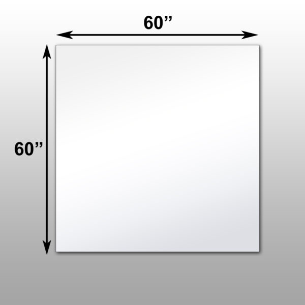 Mirrorlite® Surface Mounted Glassless Mirror 60" x 60" x 1.25"