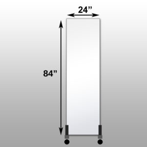 Mirrorlite® Vertical Free Standing Glassless Mirror 24" x 84" x 1.25"