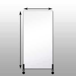 Vertical Freestanding Glassless Mirror Diagram