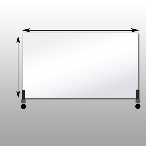 Horizontal Freestanding Glassless Mirror Diagram