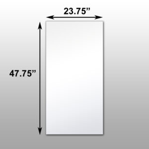 Mirrorlite® Drop Ceiling Glassless Mirror Panels 23.75" x 47.75" x .75"