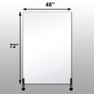 Mirrorlite® Vertical Free Standing Glassless Mirror 48" x 72" x 1.25"