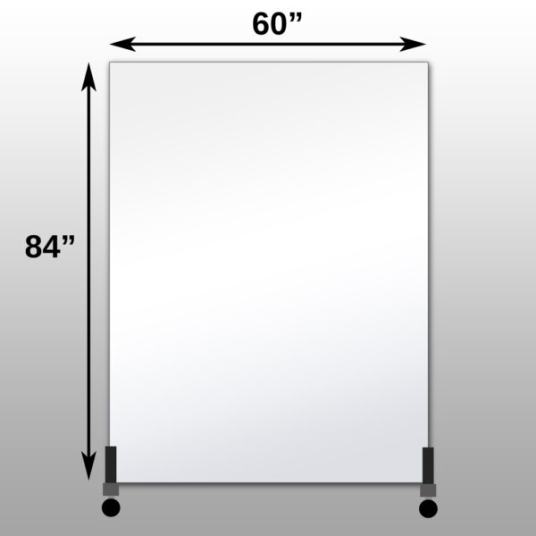 Mirrorlite® Vertical Free Standing Glassless Mirror 60" x 84" x 1.25"