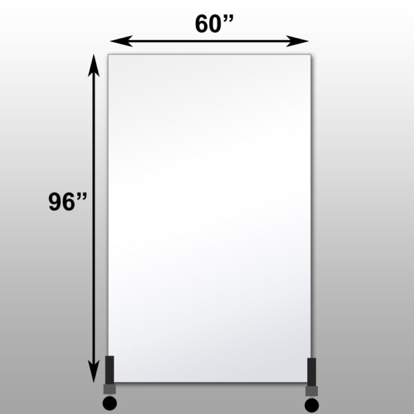 Mirrorlite® Vertical Free Standing Glassless Mirror 60" x 96" x 1.25"