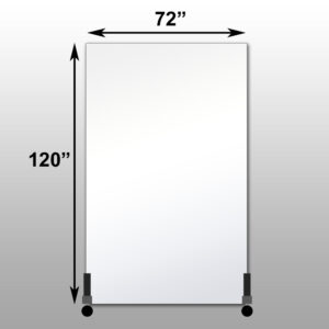 Mirrorlite® Vertical Free Standing Glassless Mirror 72" x 120" x 1.25"
