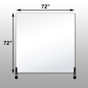 Mirrorlite® Vertical Free Standing Glassless Mirror 72" x 72" x 1.25"