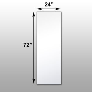 Mirrorlite® Surface Mounted Glassless Mirror 24" x 72" x 1.25"