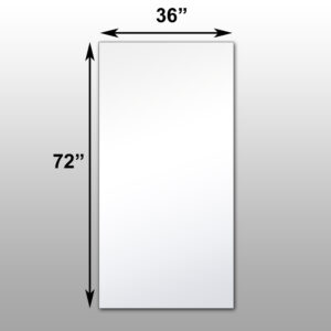 rrorlite® Surface Mounted Glassless Mirror 36" x 72" x 1.25"