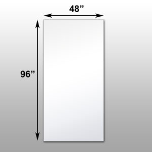Mirrorlite® Surface Mounted Glassless Mirror 48" x 96" x 1.25"