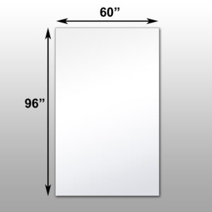 Mirrorlite® Surface Mounted Glassless Mirror 60" x 96" x 1.25"