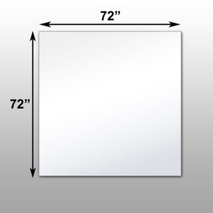 Mirrorlite® Surface Mounted Glassless Mirror 72" x 72" x 1.25"