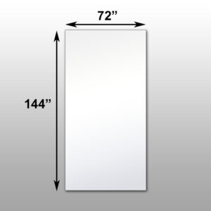 Mirrorlite® Surface Mounted Glassless Mirror 72" x 144" x 1.25"
