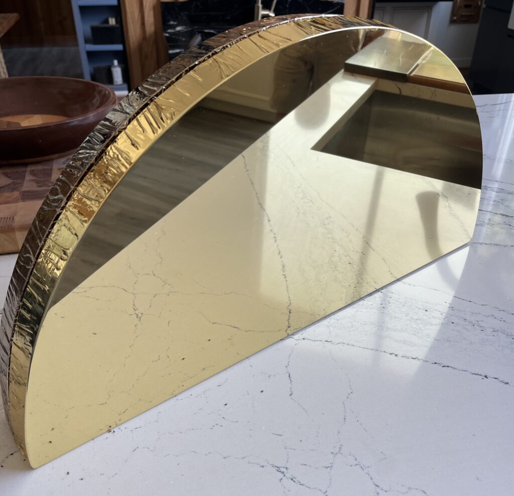 Gold Arch Glassless Mirror