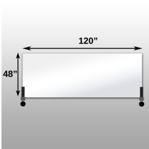 Mirrorlite® Horizontal Free Standing Glassless Mirror 48" x 120" x 1.25"