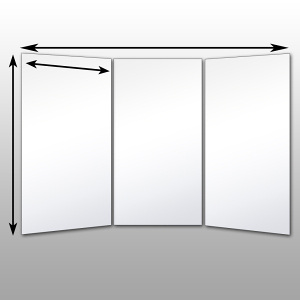 Folding Glassless Mirror Tri-Fold Diagram