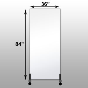 Mirrorlite® Vertical Free Standing Glassless Mirror 36" x 84" x 1.25"