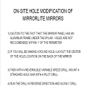Procedures for installing hole cuts into glassless mirror